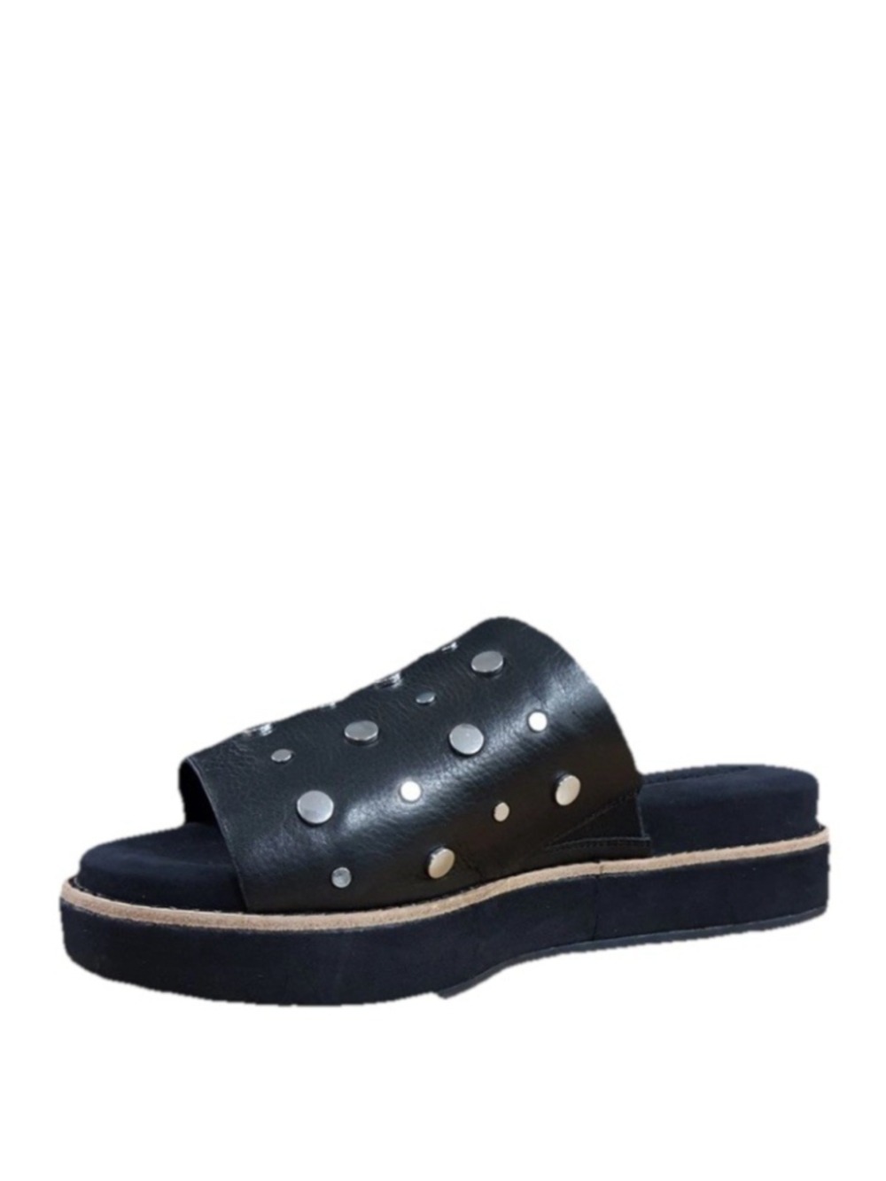 REBECCA MINKOFF Women's Black Lamba Rina Slip On Sandals #M3121008 Size 8